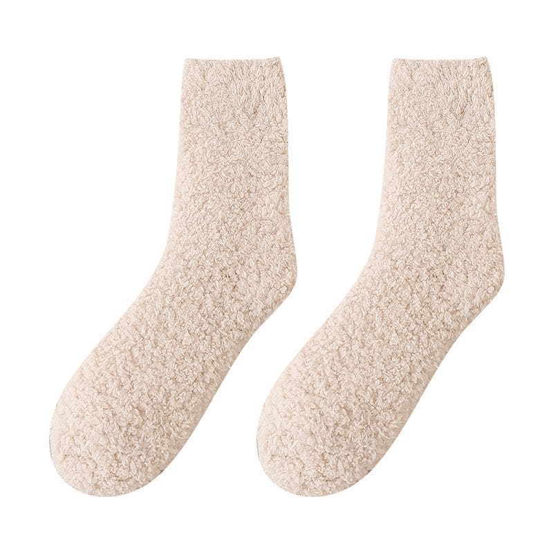 Set Of 3 Pairs: Fleece Socks