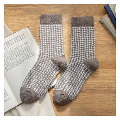 Set of 3 Pairs: Houndstooth Socks