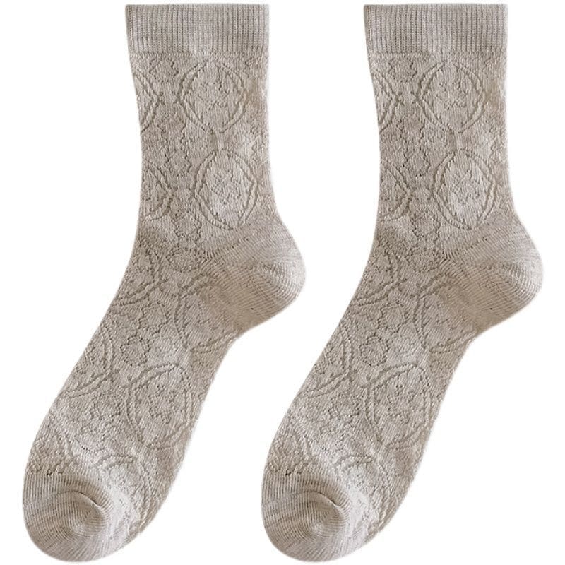 Set Of 3 Pairs: Jacquard Socks