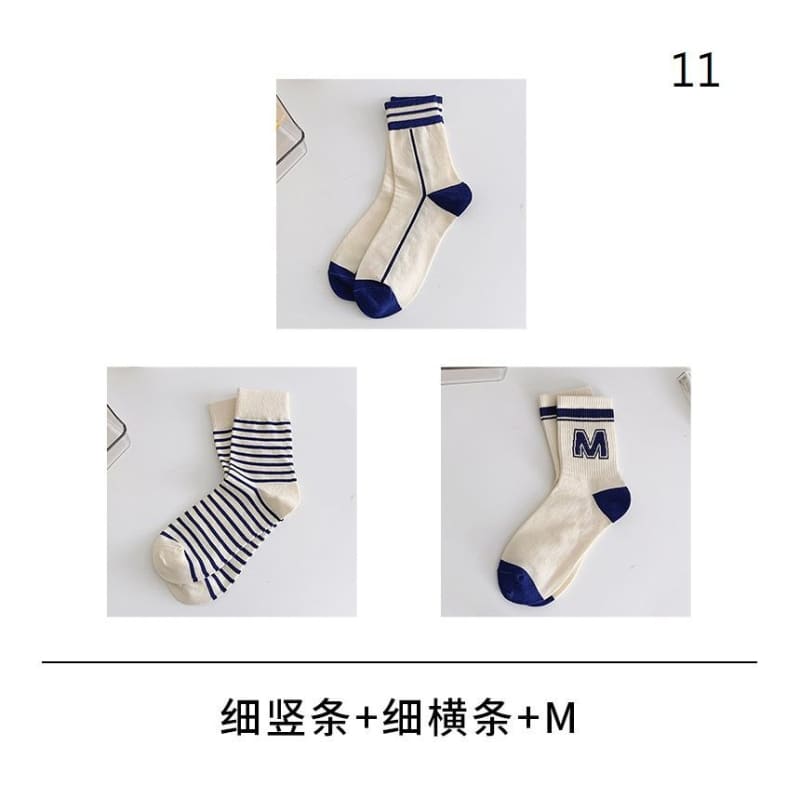 Set Of 3 Pairs: Print Socks