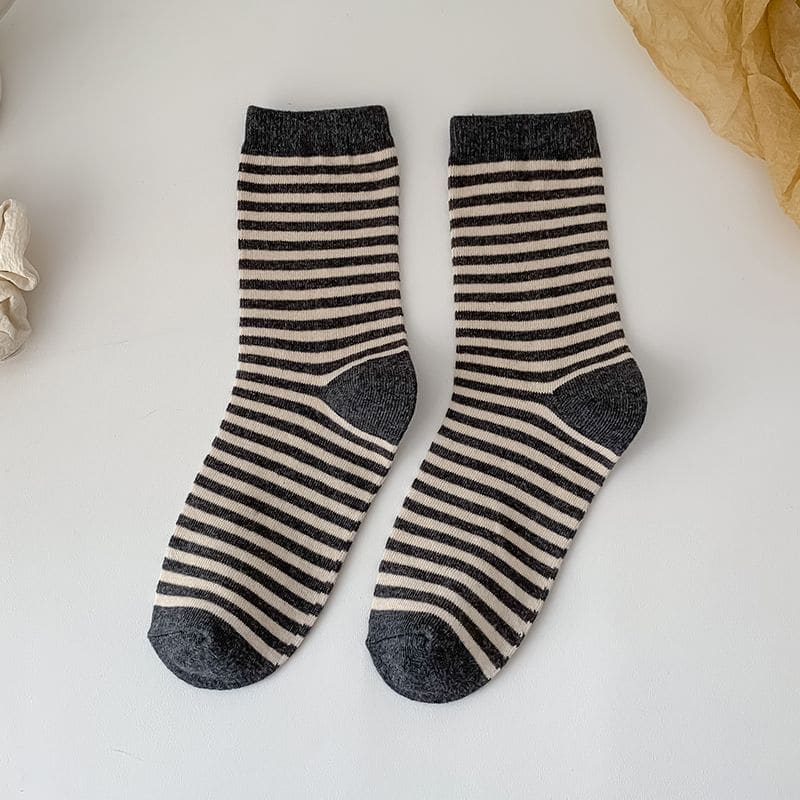 Set Of 3 Pairs: Striped Socks