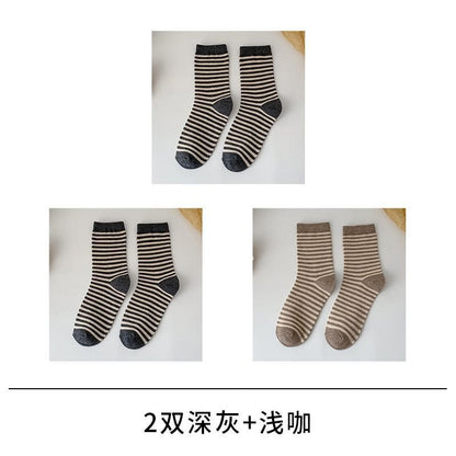 Set Of 3 Pairs: Striped Socks