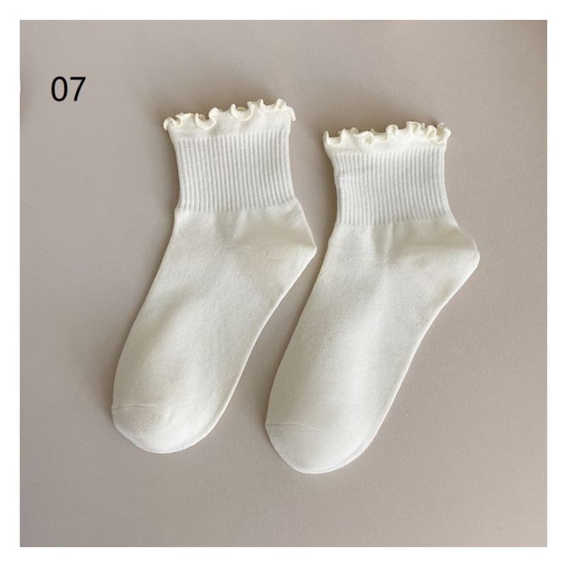 Set of 4: Frill Trim Socks