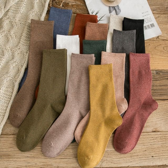 Set Of 4 Pairs: Plain Socks