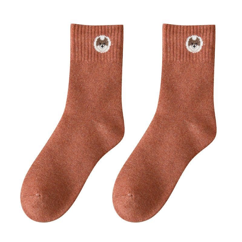 Set Of 5: Jacquard Socks