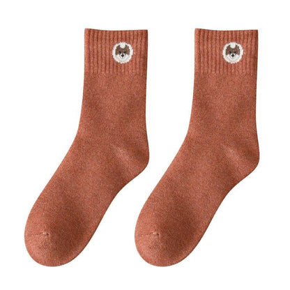 Set Of 5: Jacquard Socks