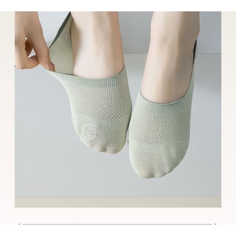 Set of 5 Pairs: Plain No Show Socks