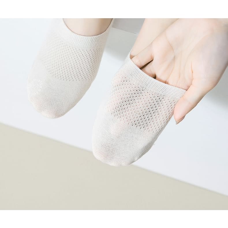 Set of 5 Pairs: Plain No Show Socks