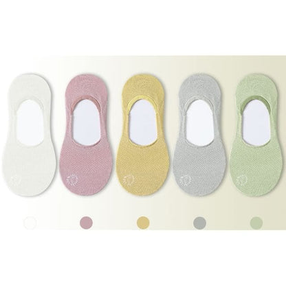 Set of 5 Pairs: Plain No Show Socks - Type 1 - Set of 5