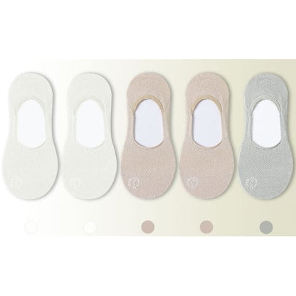 Set of 5 Pairs: Plain No Show Socks - Type 8 - Set of 5