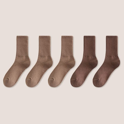 Set of 5: Plain Ribbed Socks - Set Of 5 Pairs - 3 Pairs