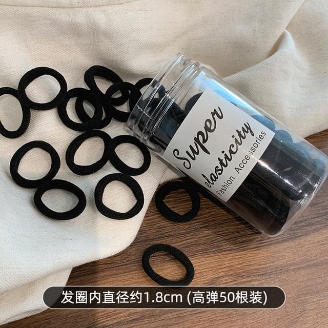 Set of 50: Hair Tie - Set of 50 - Black / One Size