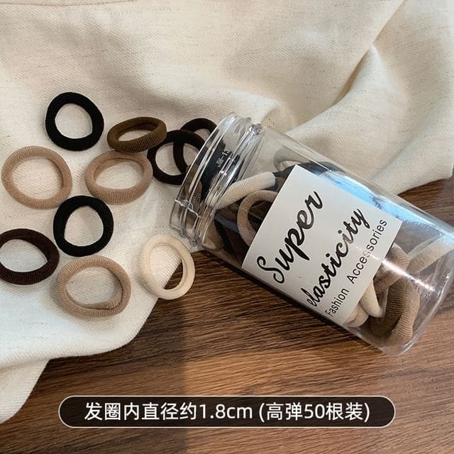 Set of 50: Hair Tie - Set of 50 - Coffee / One Size