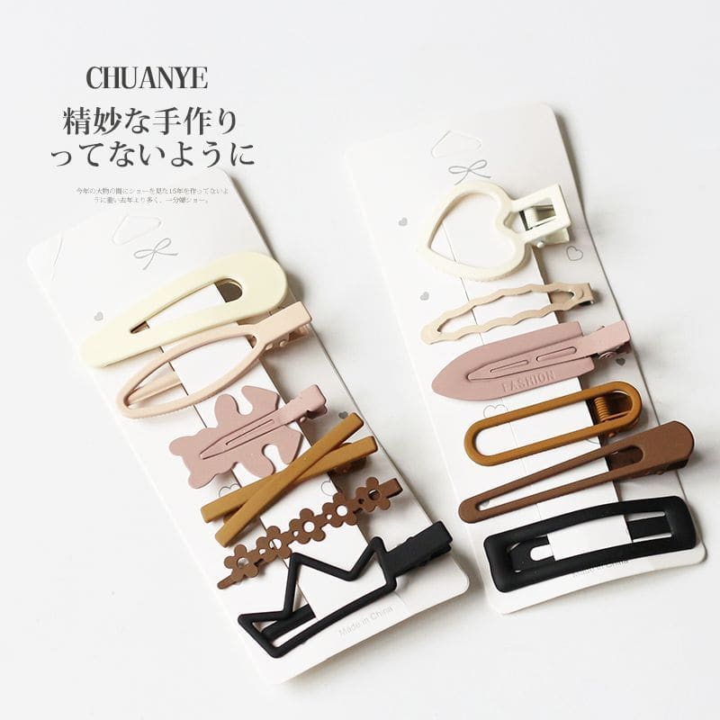 Set of 6: Alloy Hair Clip