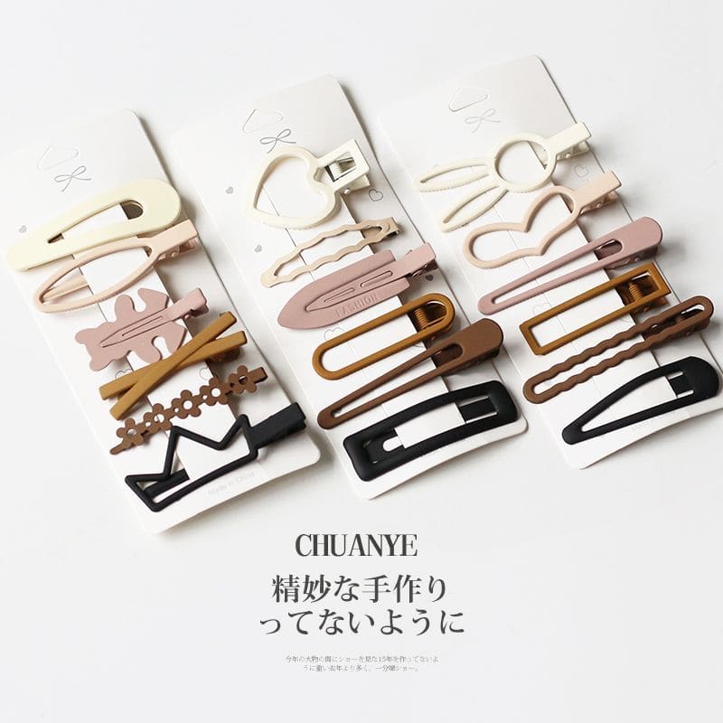 Set of 6: Alloy Hair Clip