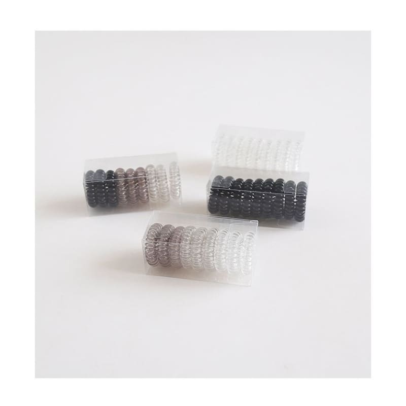 Set of 9: Coil Hair Tie (various designs)