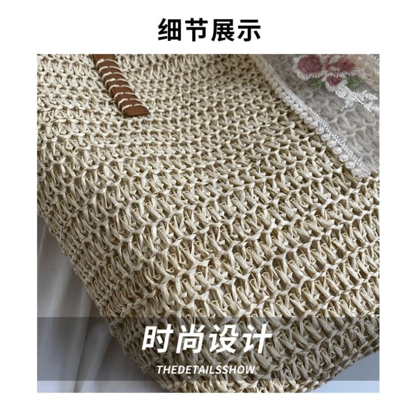 Set: Plain Woven Tote Bag + Scarf