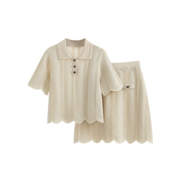 Set: Short - Set of 2 - Top & Skirt - Almond / S