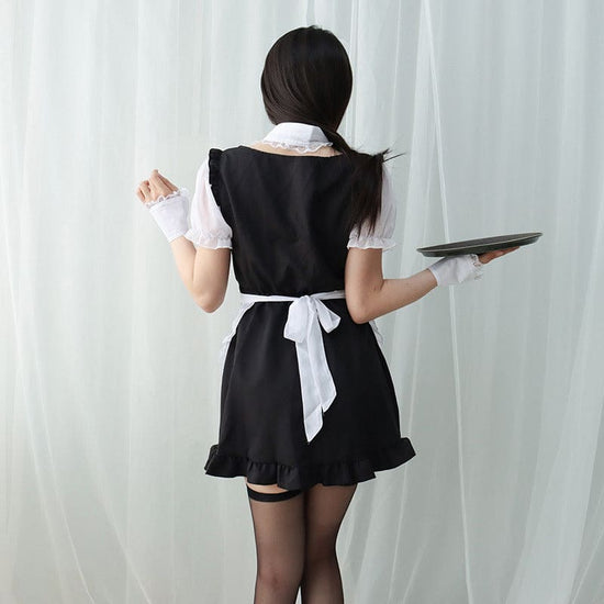 Sexy Ruffle Maid Dress Nightdress Lingerie Set – KawaiiMoriStore