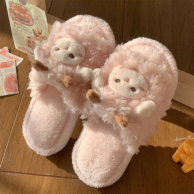 Sheep Home Slippers - Pink / 36 To 37