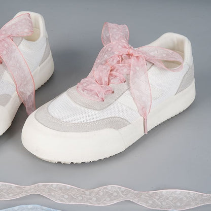 Sheer Dot Organza Ribbon Shoelaces