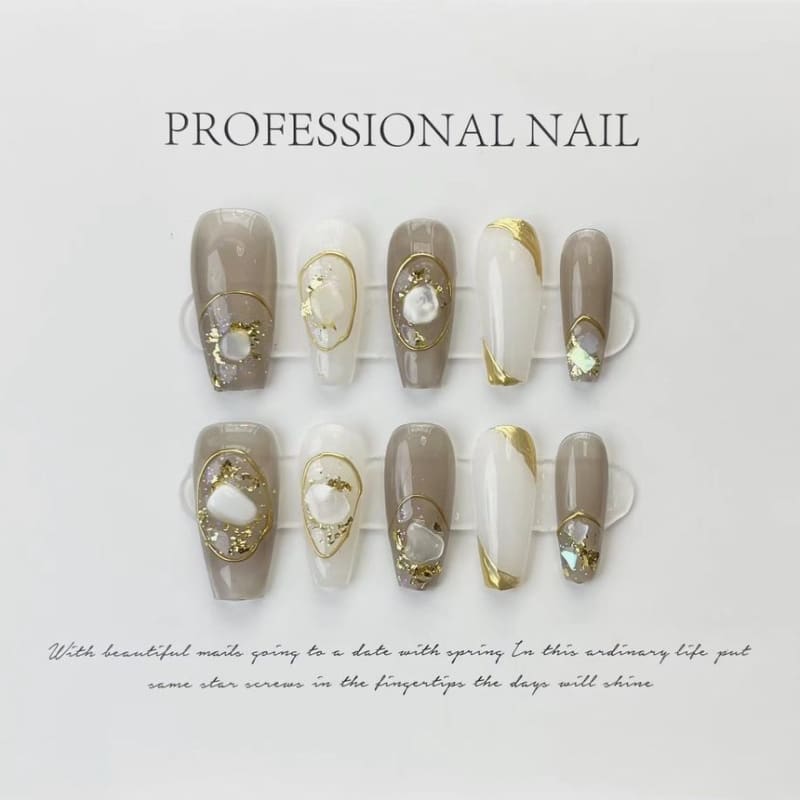 Shell Faux Nail Tips