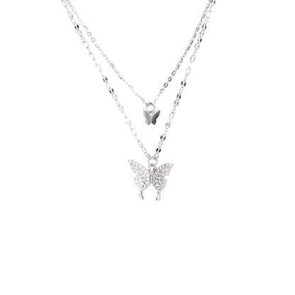 Shiny Butterfly Tassel Necklace MK16987 - Necklace