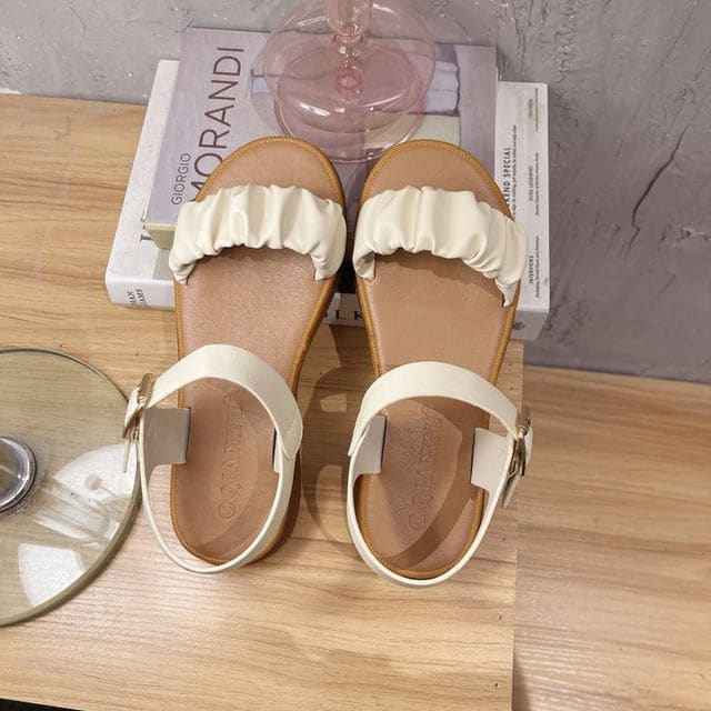 Shirred Sandals - Off-White / 35