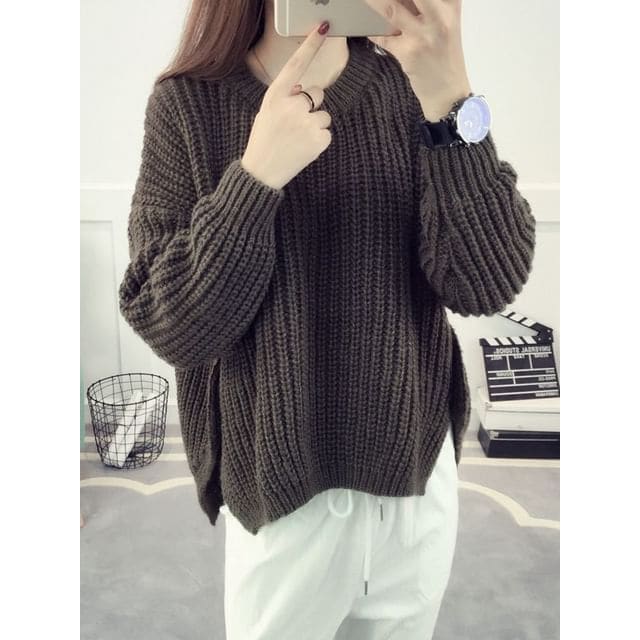 Side-Detail Oversized Sweater