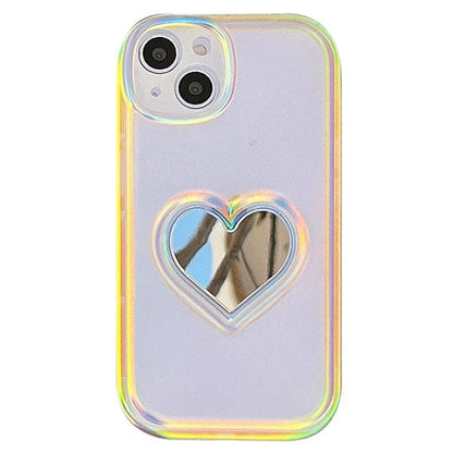 Silver Heart Mirror Phone Case - iPhone 11 - IPhone Case