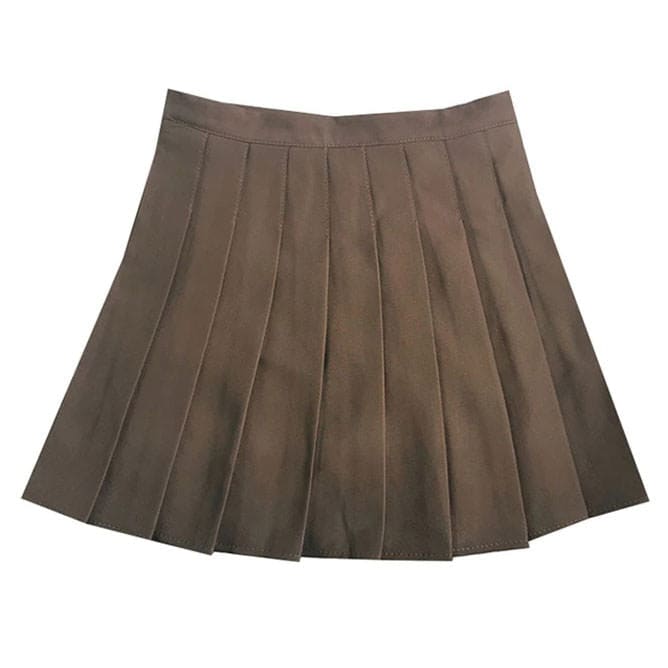 Simple Basis Pleated Skirt - Skirt