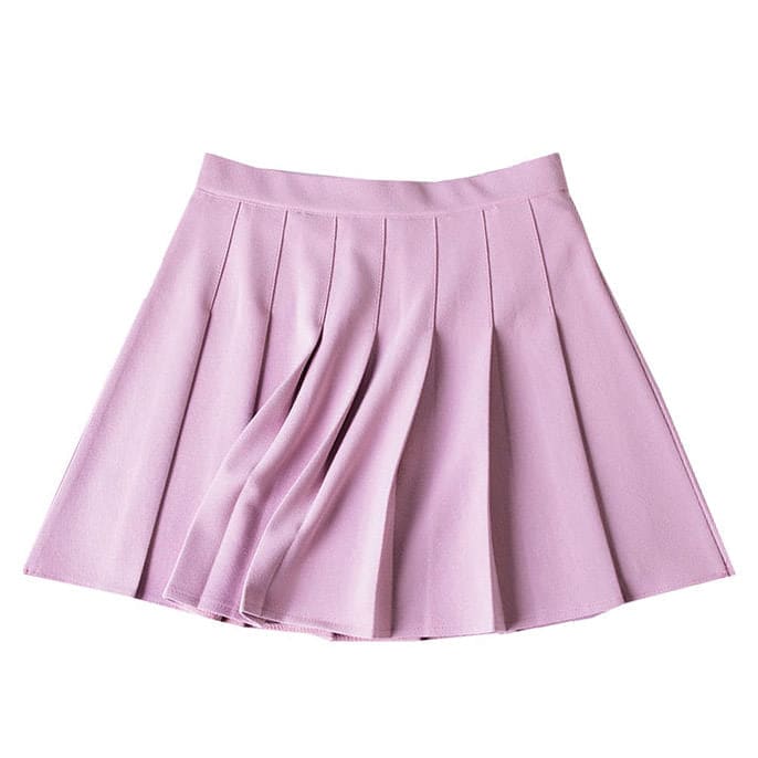 Simple Basis Pleated Skirt - Skirt