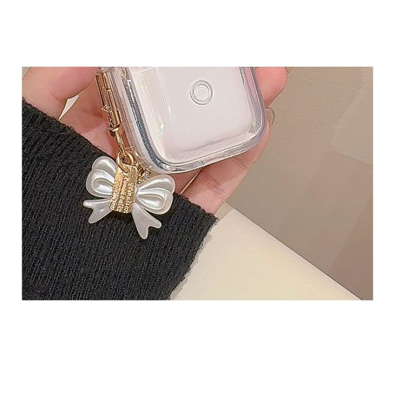 Simple Glitter Pearl Bow AirPods / Pro Earphone Case