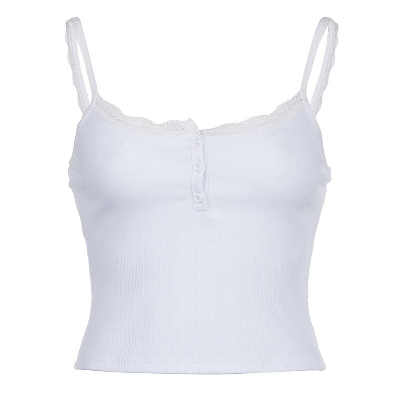 Simple White Camisole Top - White / S - Camisoles & Tank