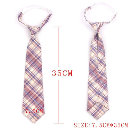 Skinny Casual Plaid Neck Tie MK16994