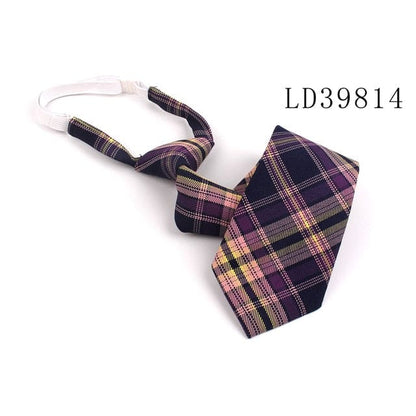 Skinny Casual Plaid Neck Tie MK16994