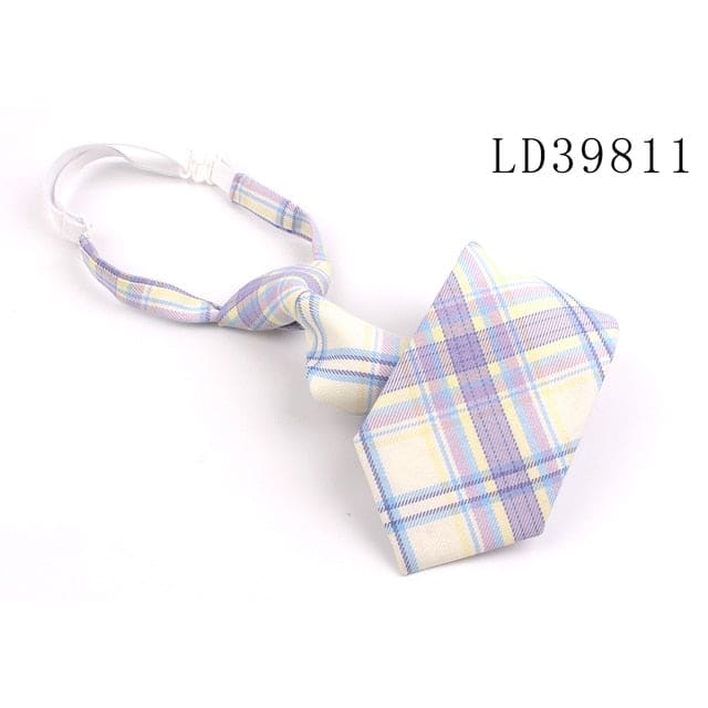 Skinny Casual Plaid Neck Tie MK16994