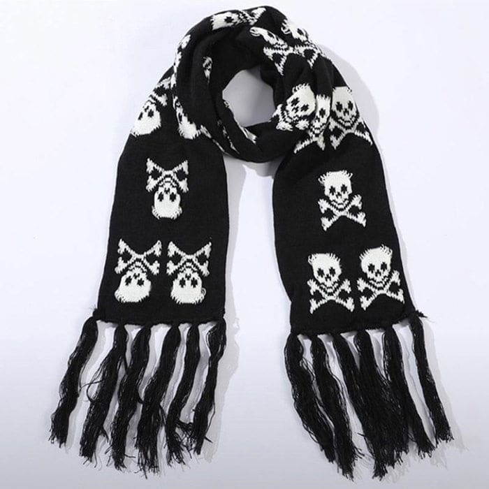 Skull Knitted Scarf - Standart / 2 - Other