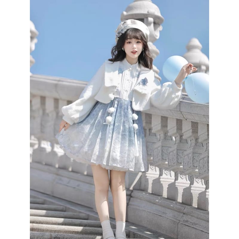 Sky Chinese Lolita Dress - Modern Hanfu