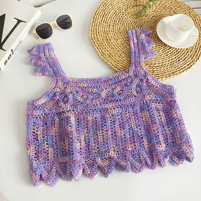 Sleeveless Crochet Crop Top