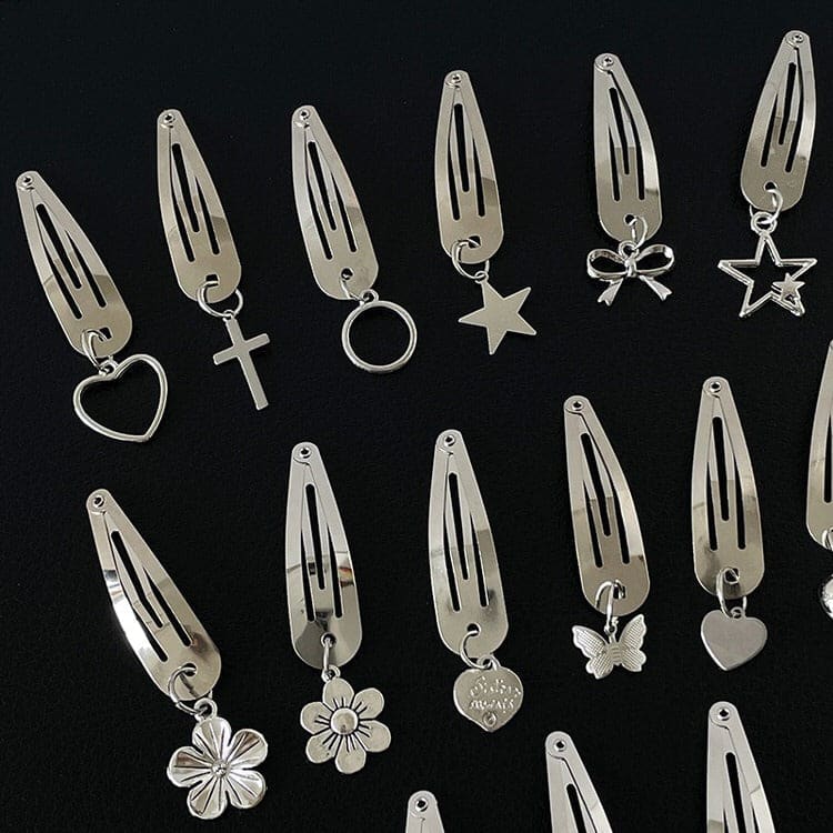 Sliver Aesthetic Hair Clips - Other