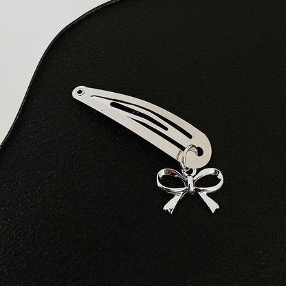 Sliver Aesthetic Hair Clips - Standart / Bow - Other