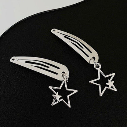 Sliver Aesthetic Hair Clips - Standart / Star - Other