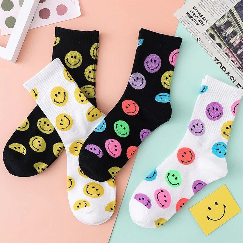 Smile Face Happy Socks - Socks