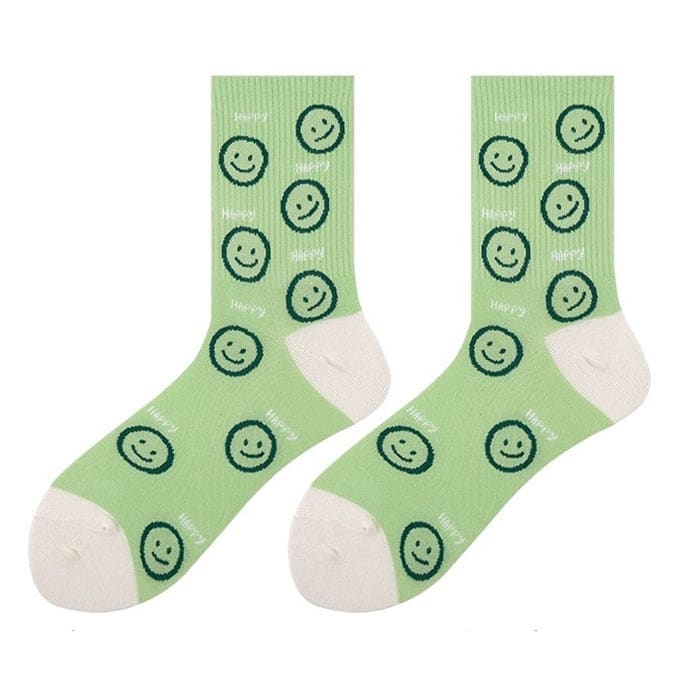 Smile Funky Socks - Green Smile - Socks