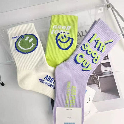 Smiley Face Socks - Standart/ 3pcs - Socks