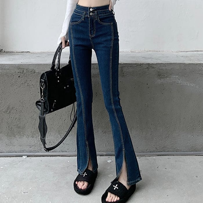 Soft Denim Flare Jeans - Jeans