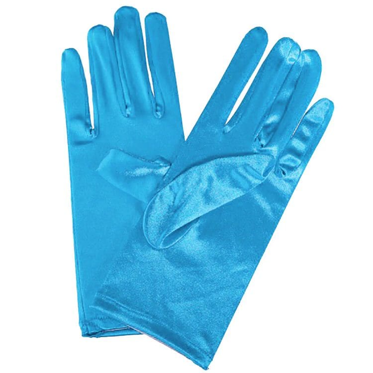 Soft Elegant Satin Gloves - Light blue - Other