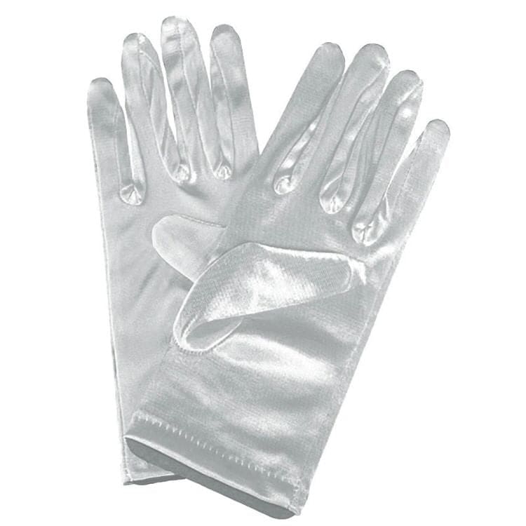 Soft Elegant Satin Gloves - Silver - Other