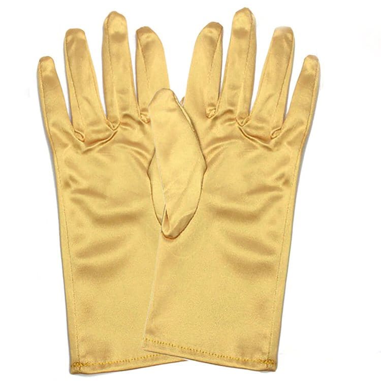 Soft Elegant Satin Gloves - Yellow - Other